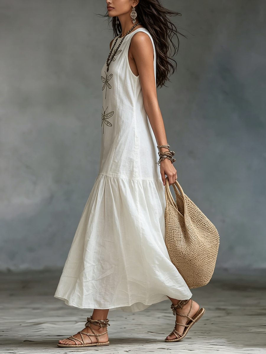 Libellule - Robe Maxi Sans Manches