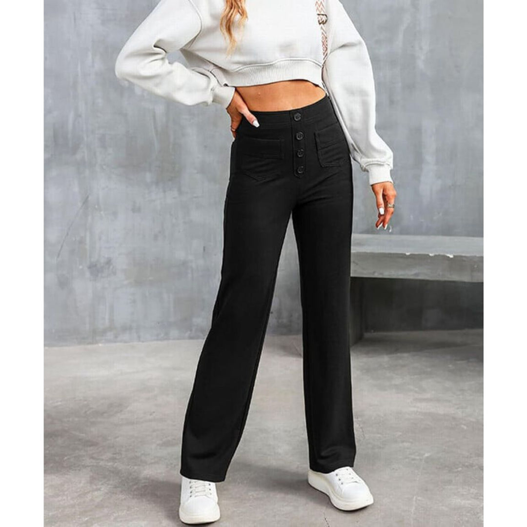 Adalee – Pantalon Stretch Taille Haute Ultra-Flexible