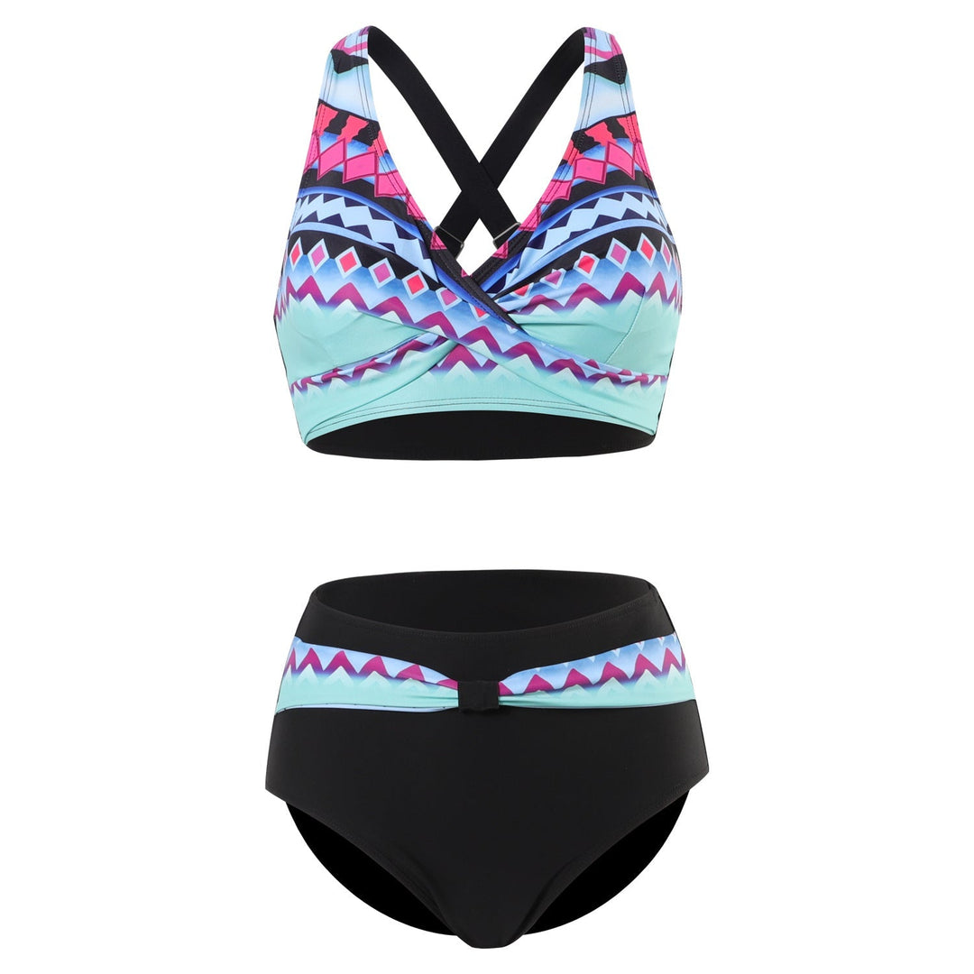 Nia | Bikini tendance à imprimé coloré avec haut de maintien
