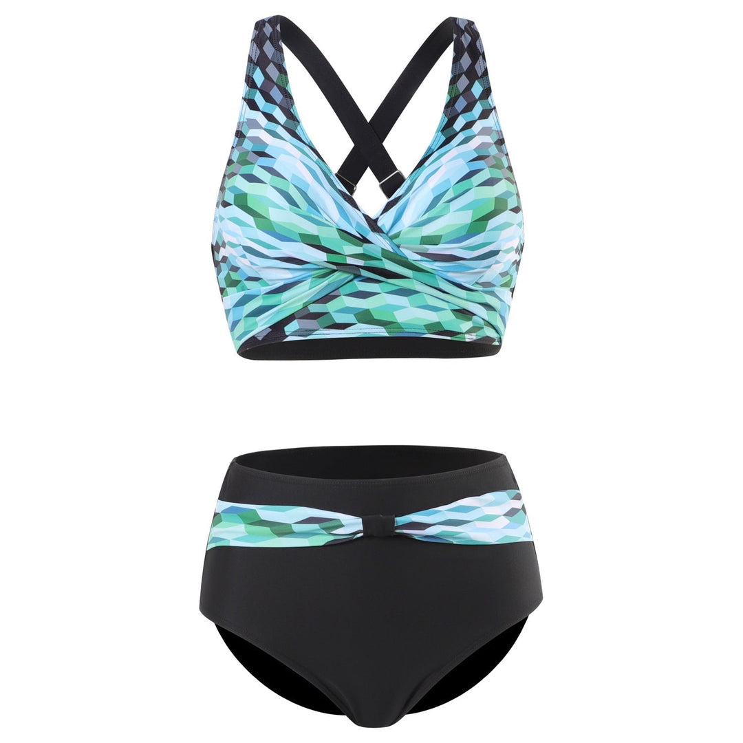 Nia | Bikini tendance à imprimé coloré avec haut de maintien