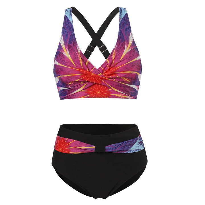 Nia | Bikini tendance à imprimé coloré avec haut de maintien