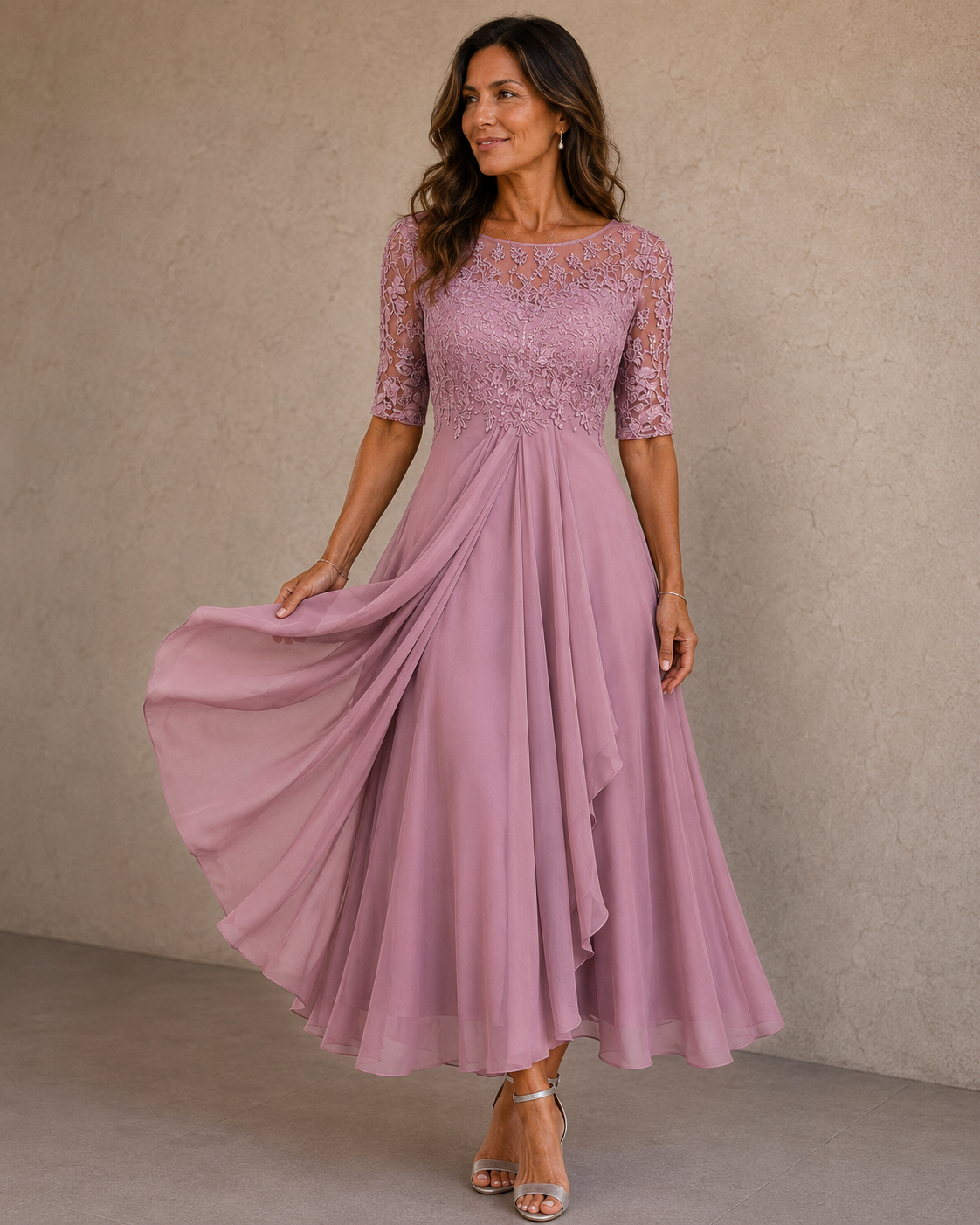 Abella™ | Robe en Dentelle et Chiffon