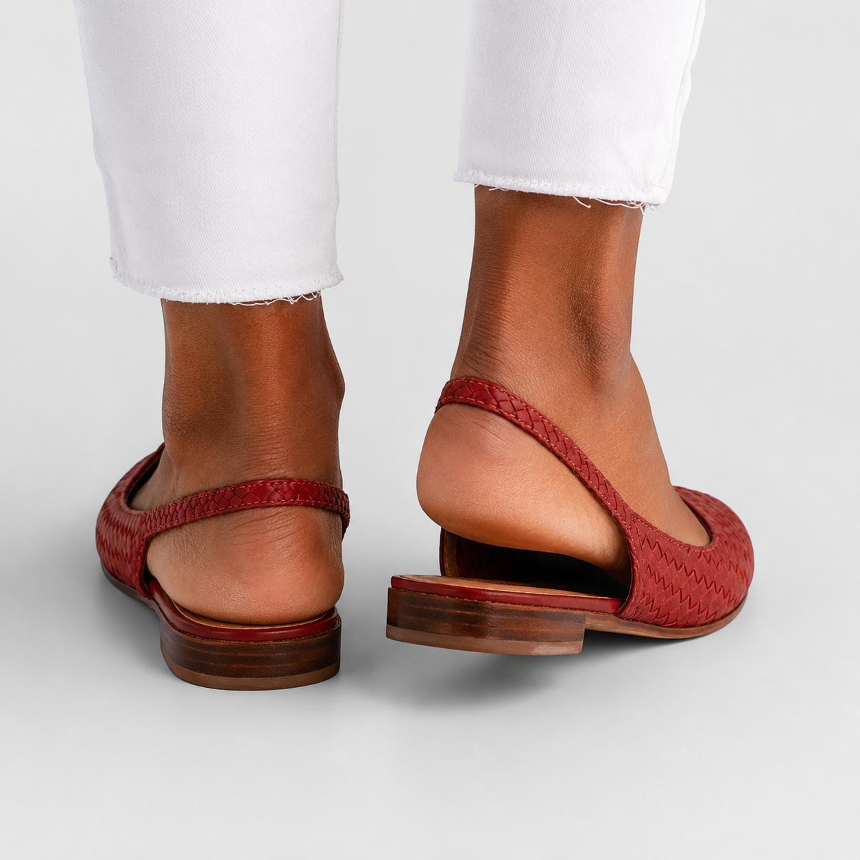 Simone | Mocassins Tressés à Bride Arrière