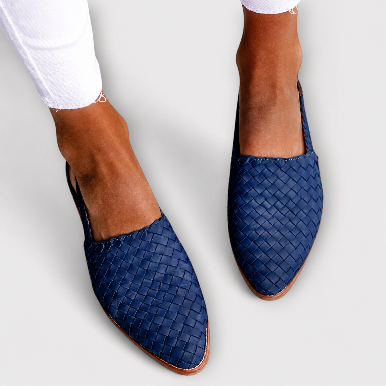 Simone | Mocassins Tressés à Bride Arrière