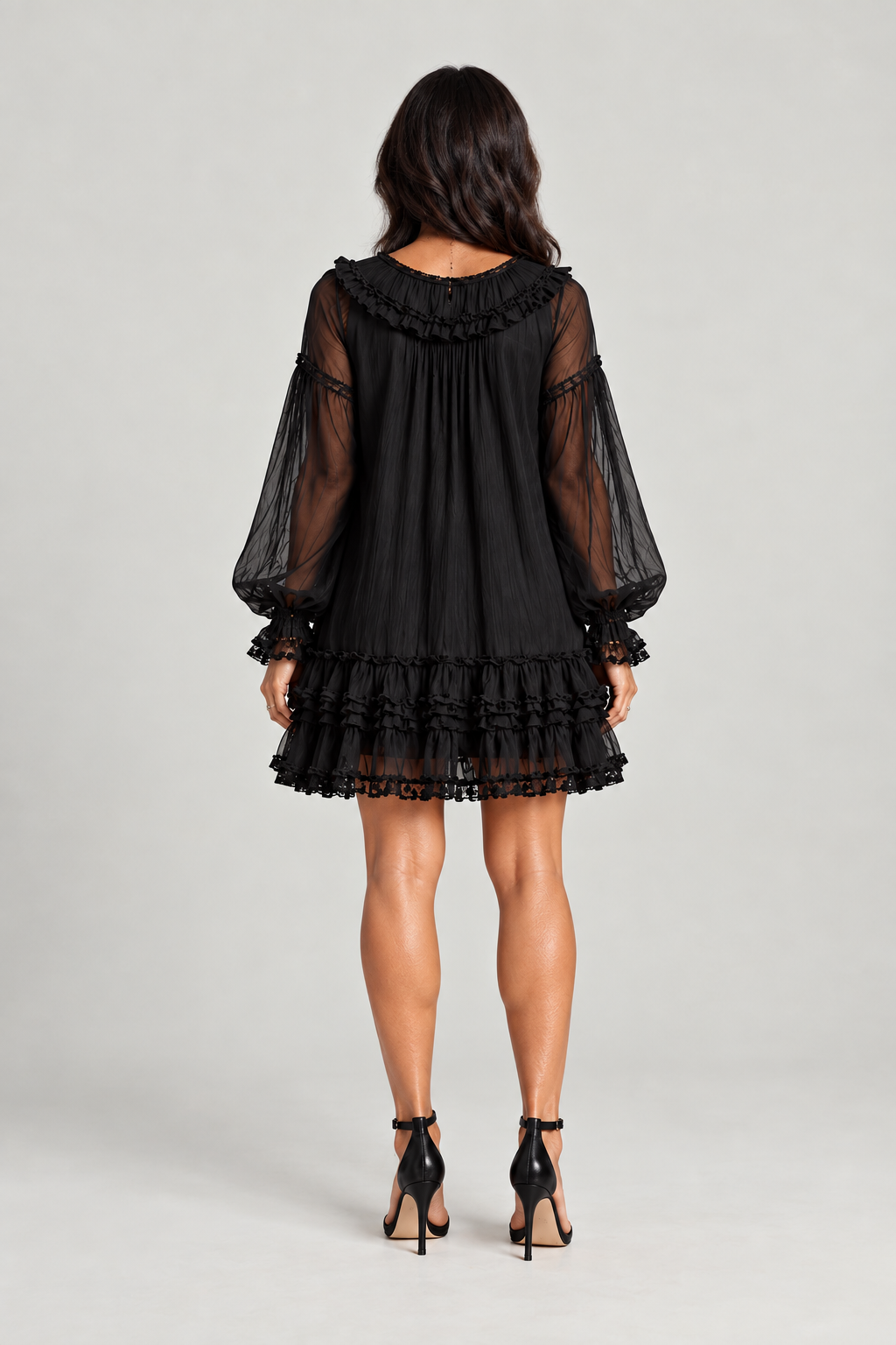 Viviane | Robe fluide à volants