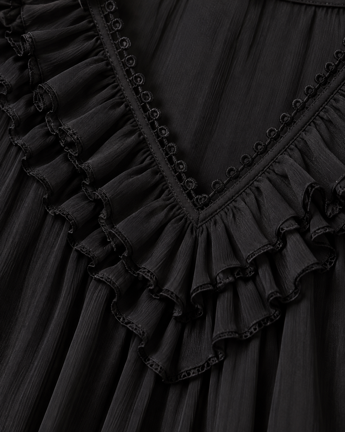 Viviane | Robe fluide à volants