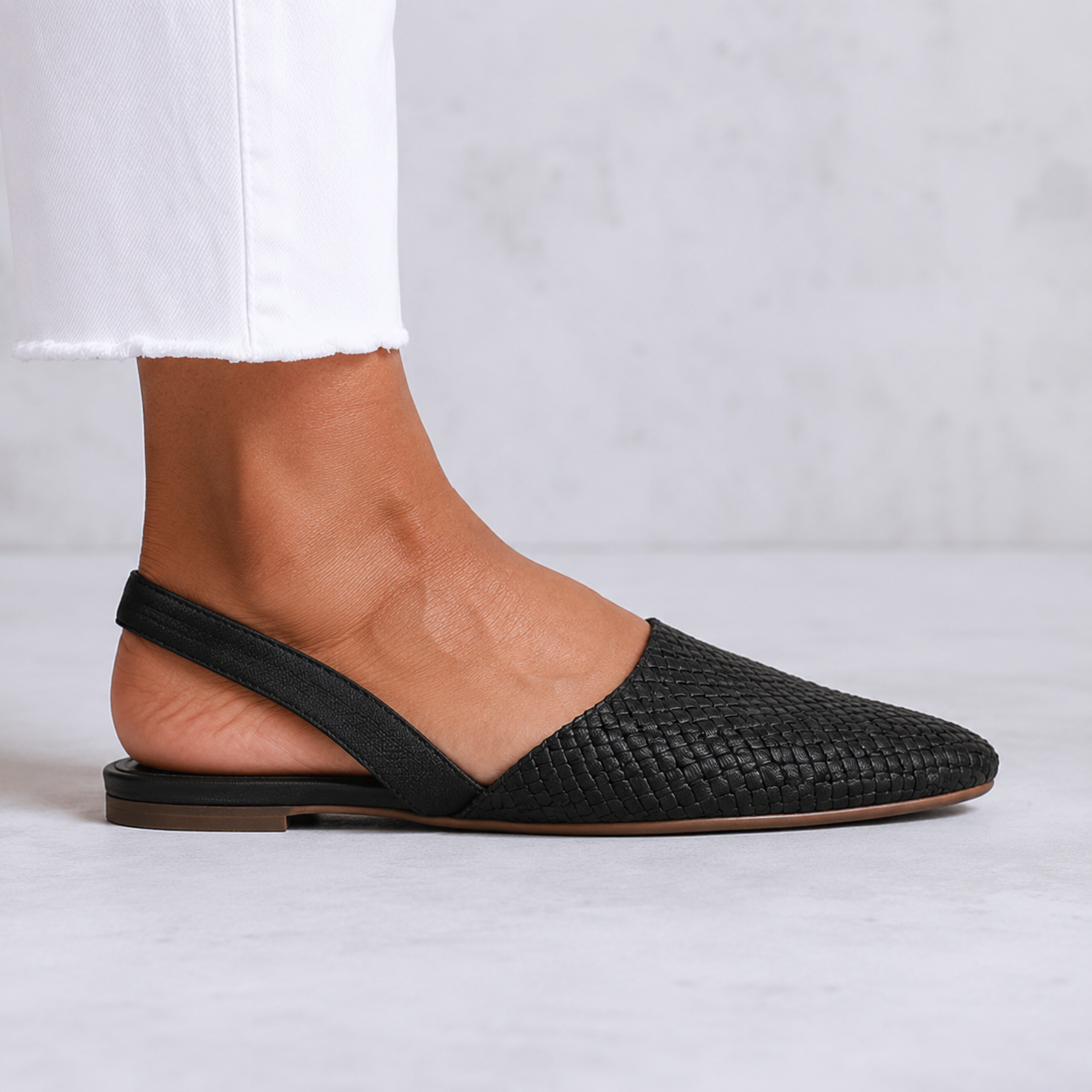 Simone | Mocassins Tressés à Bride Arrière