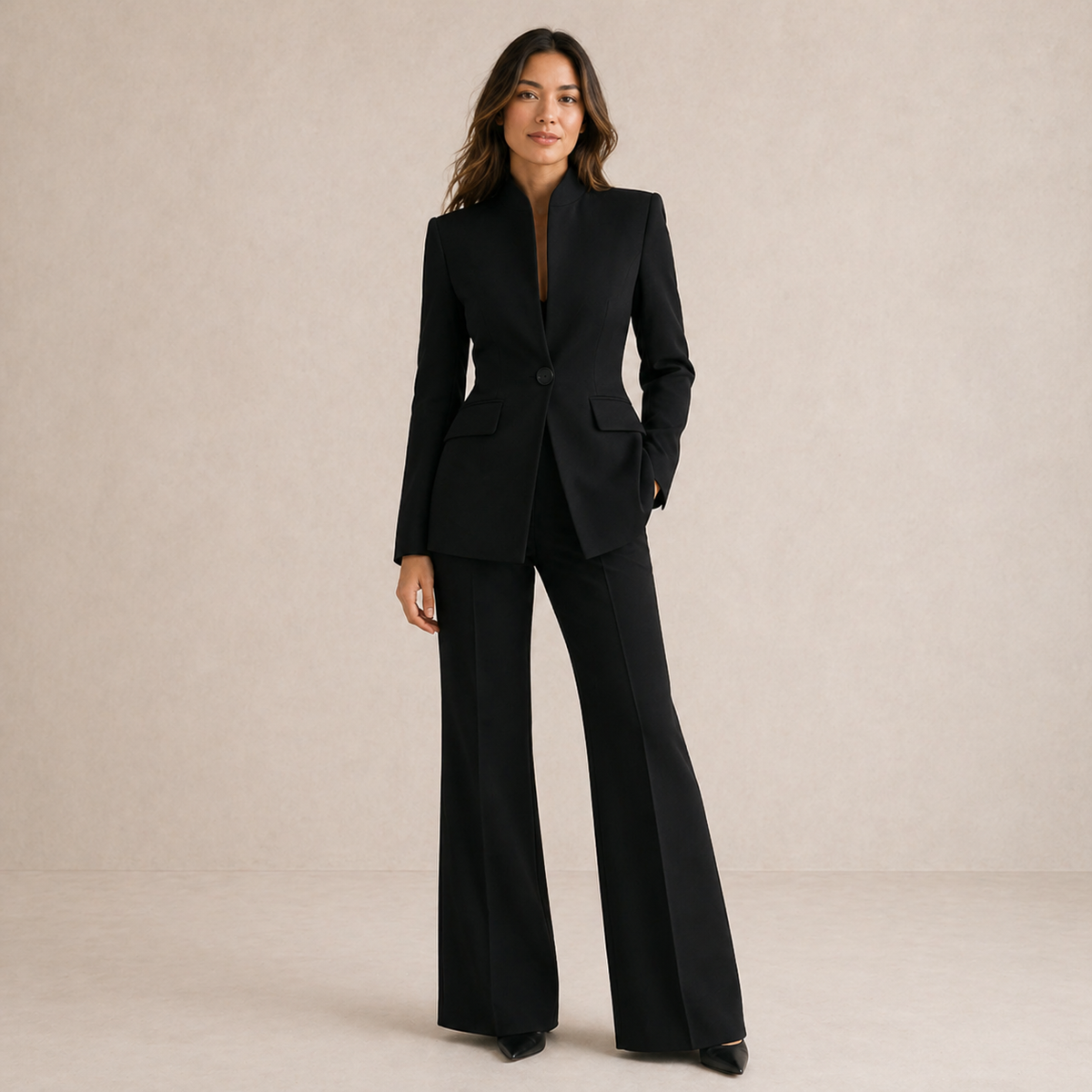 Élisabeth | Tailleur-pantalon à jambe large