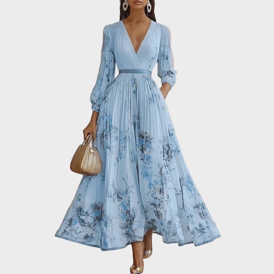 Rowella - Robe Maxi Plissée Élégante