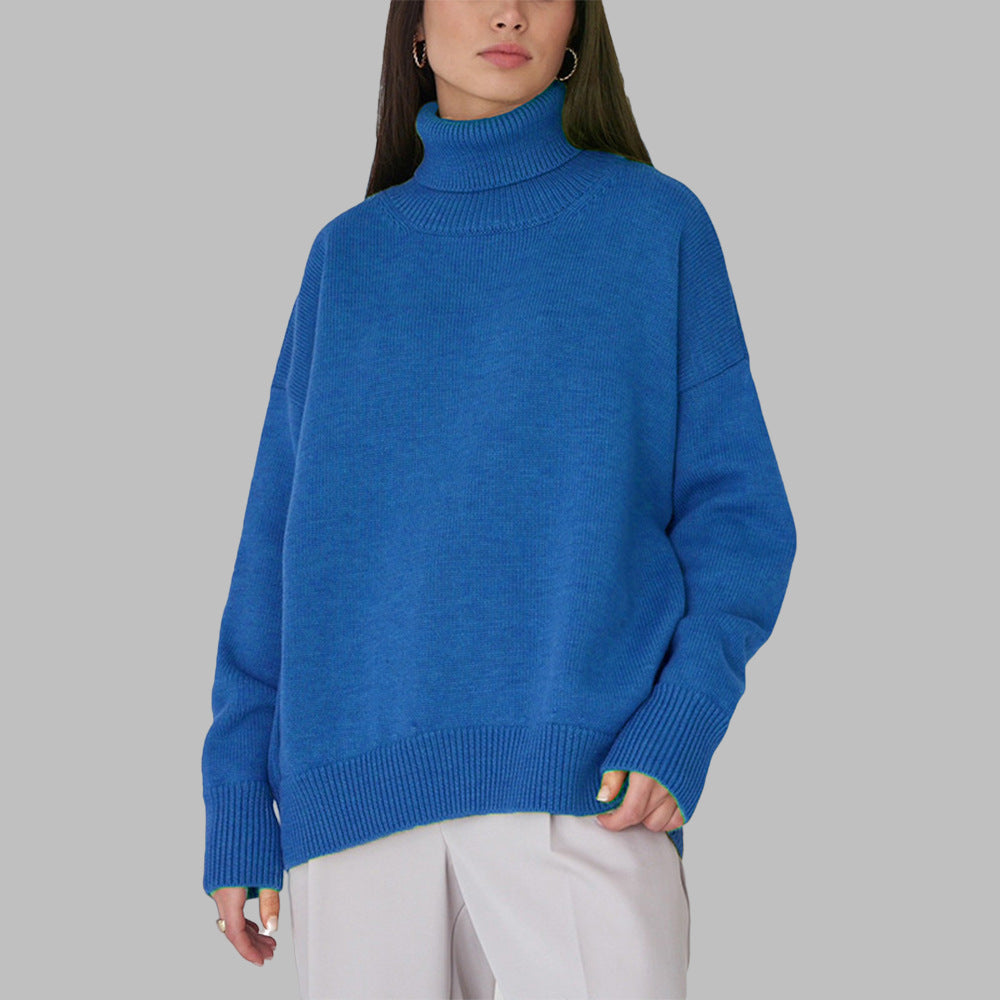 Mylène | Pull Col Roulé Oversize En Coton