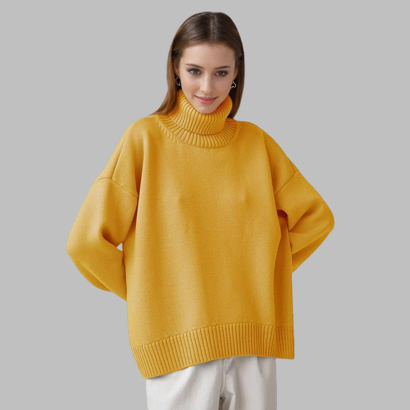 Mylène | Pull Col Roulé Oversize En Coton