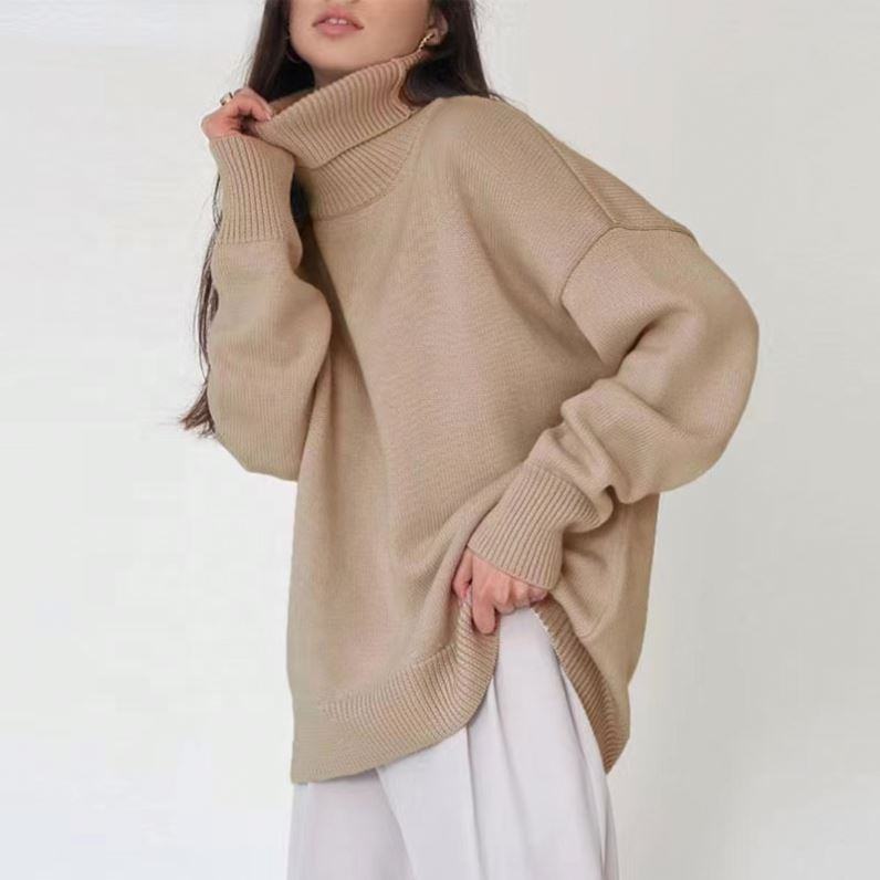 Mylène | Pull Col Roulé Oversize En Coton