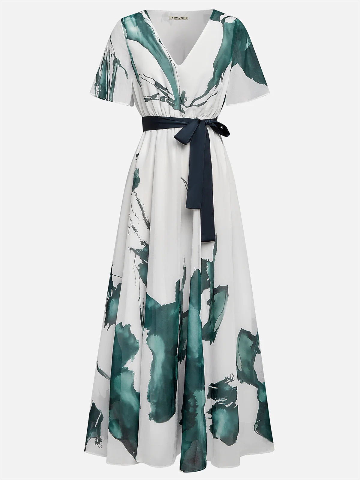 Nayla™ | Robe Longue à Imprime Aquarelle
