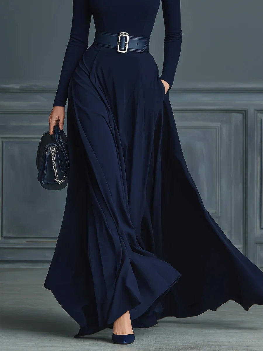 Corliss - Robe Maxi à Col Montant