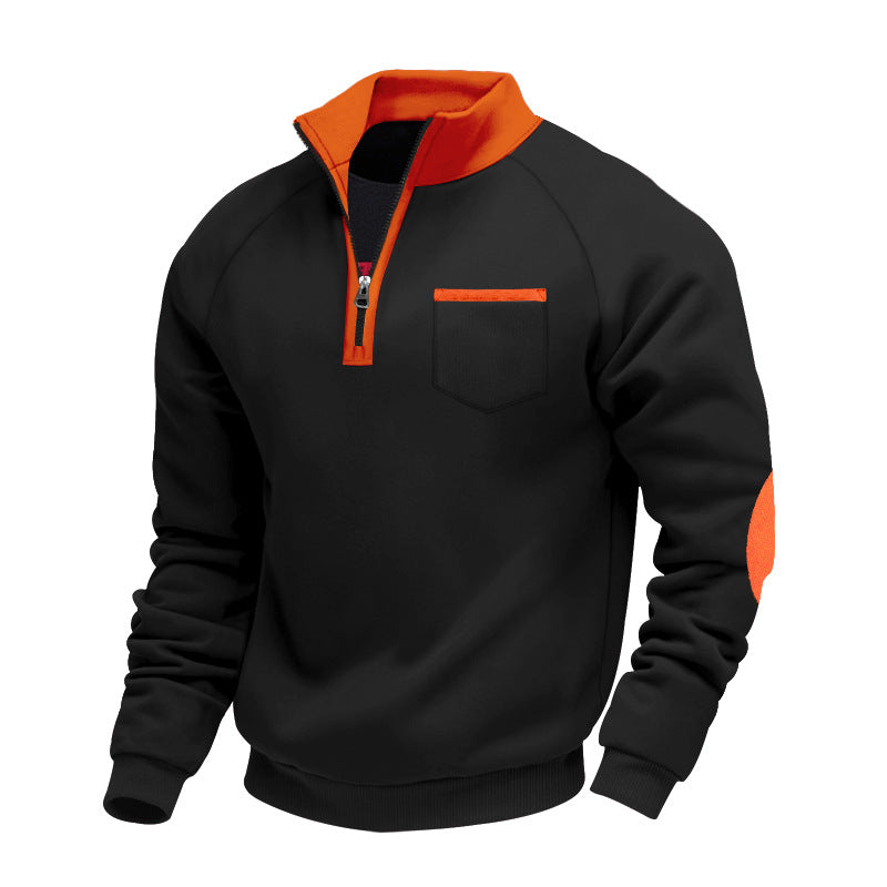 PULL EN POLAIRE AVEC MOITIÉ ZIP POUR HOMME