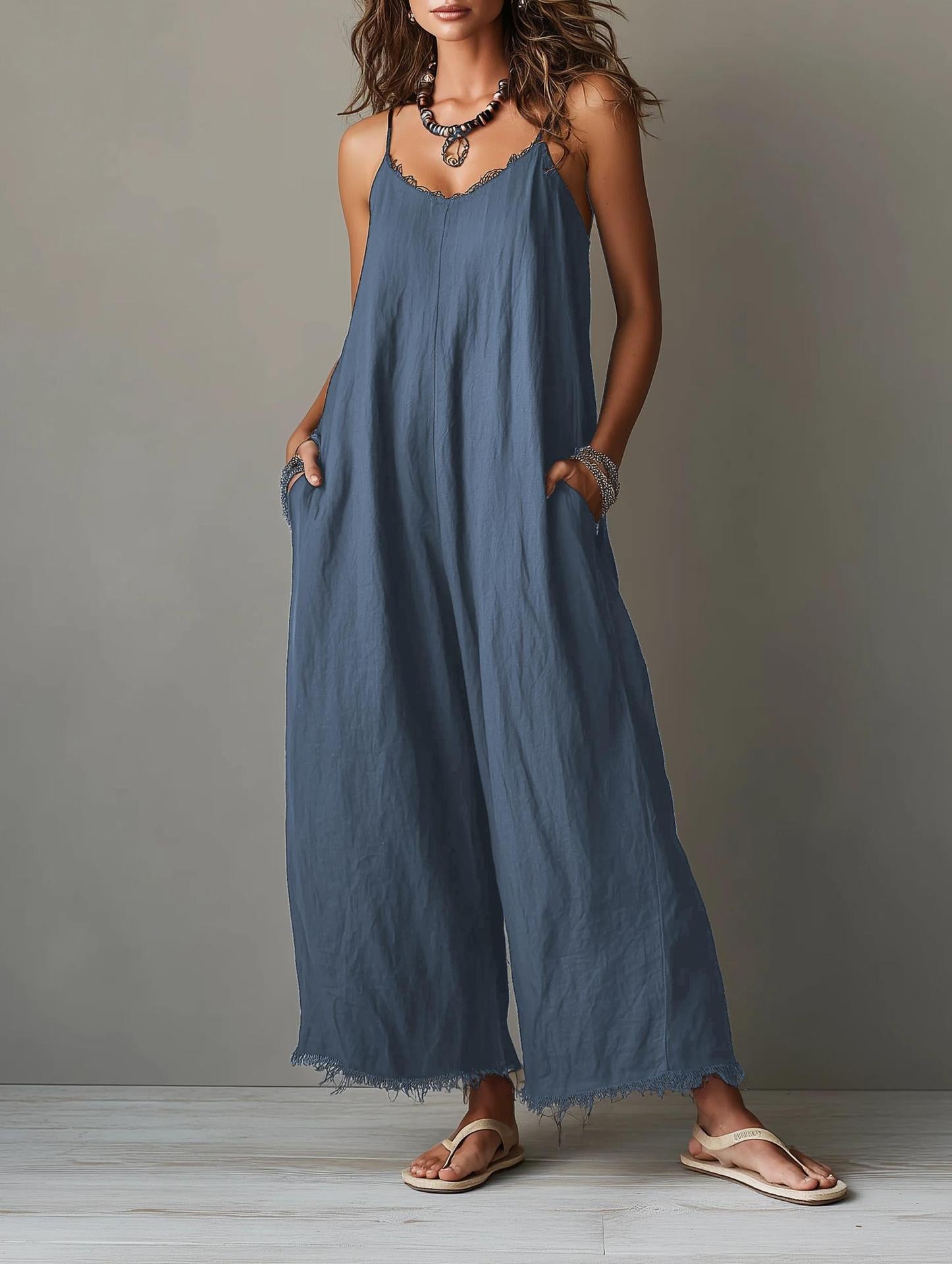 Pascale | Salopette Minimaliste en Lin pour Femme