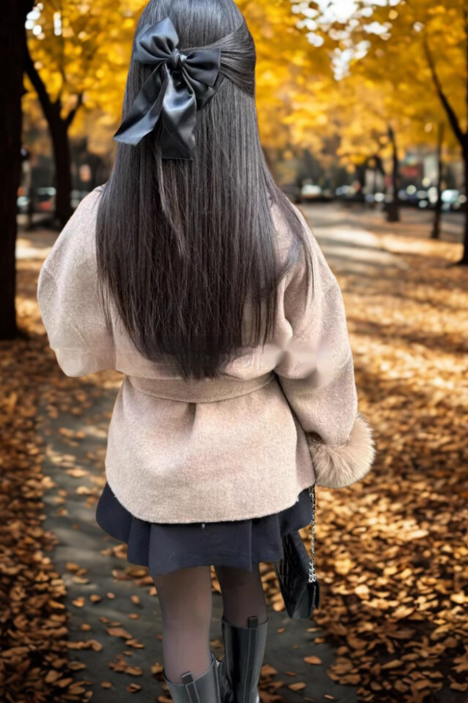 MANTEAU EN FOURRURE SYNTHÉTIQUE