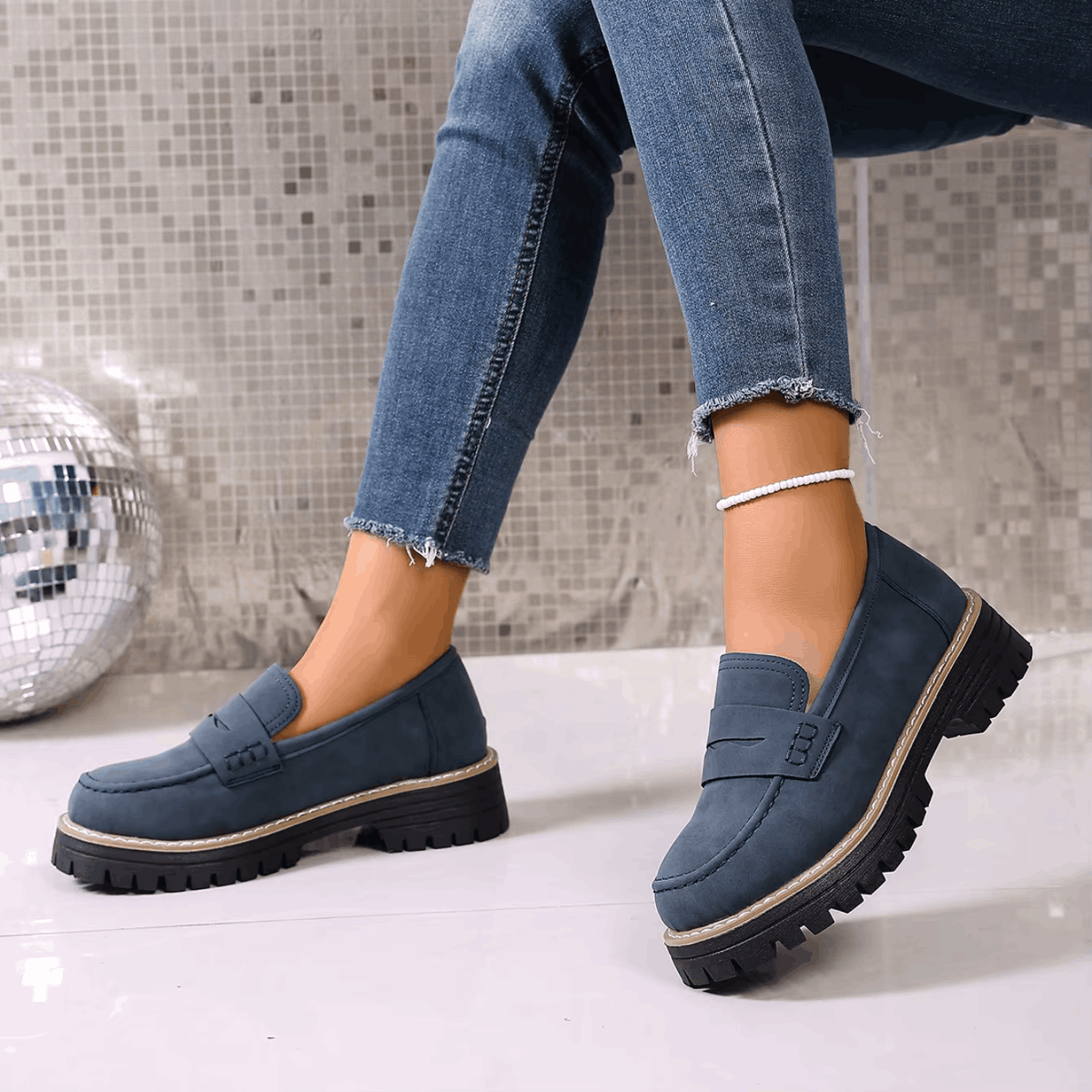 Valérie | Mocassins à semelle crantée