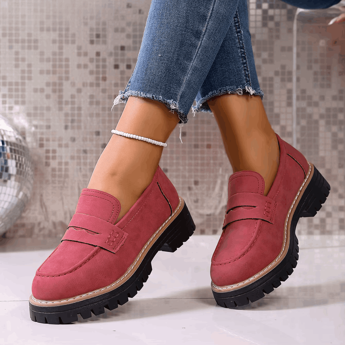 Valérie | Mocassins à semelle crantée