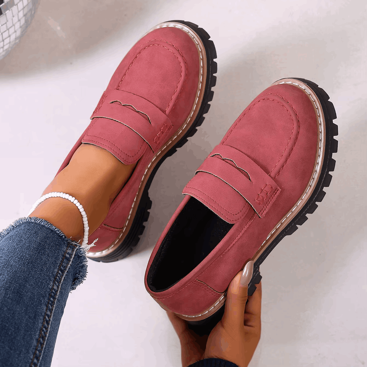 Valérie | Mocassins à semelle crantée