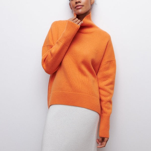 Mylène | Pull Col Roulé Oversize En Coton