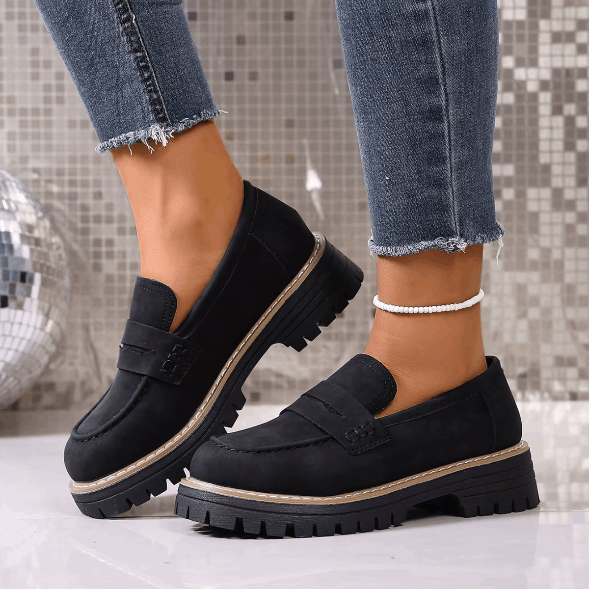 Valérie | Mocassins à semelle crantée
