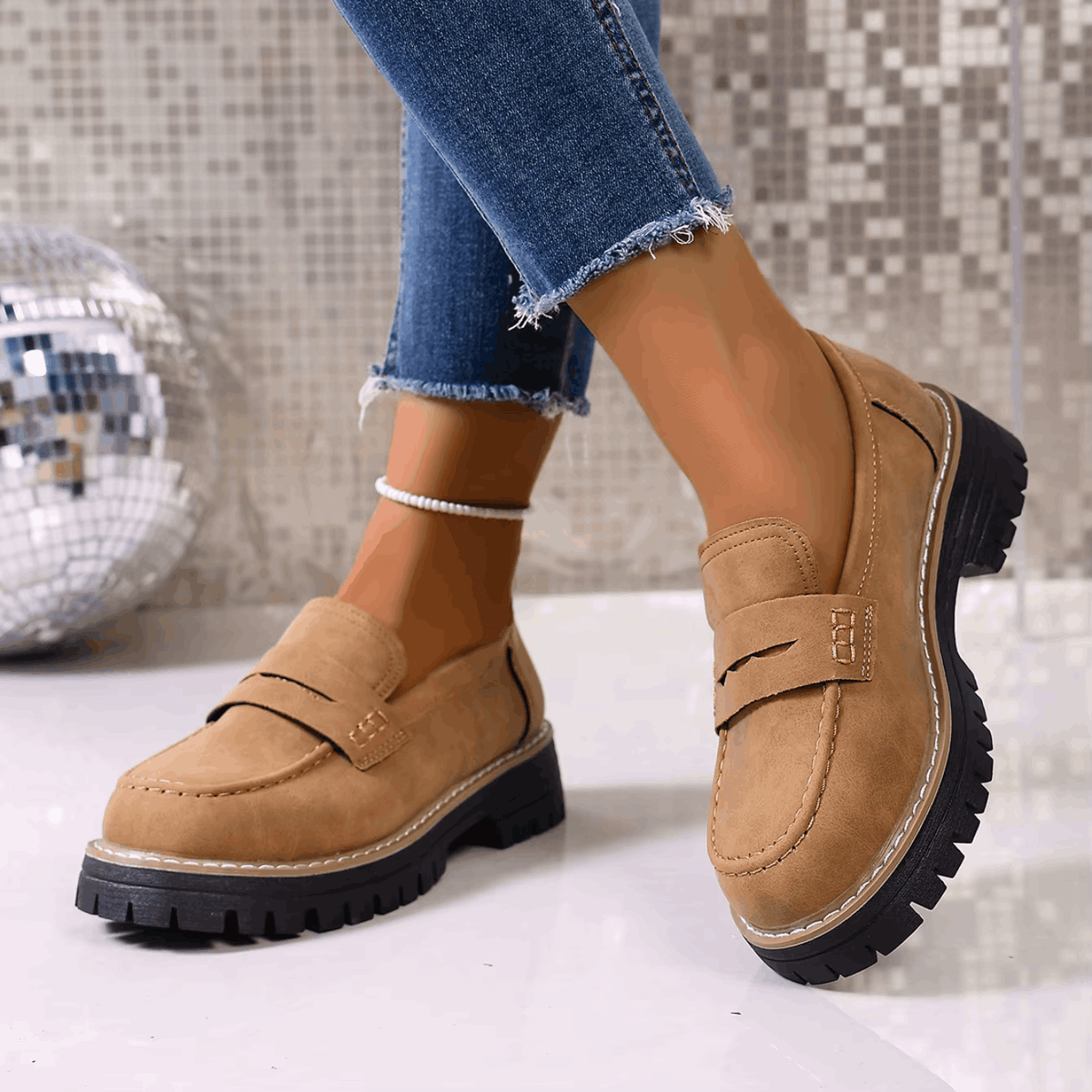 Valérie | Mocassins à semelle crantée