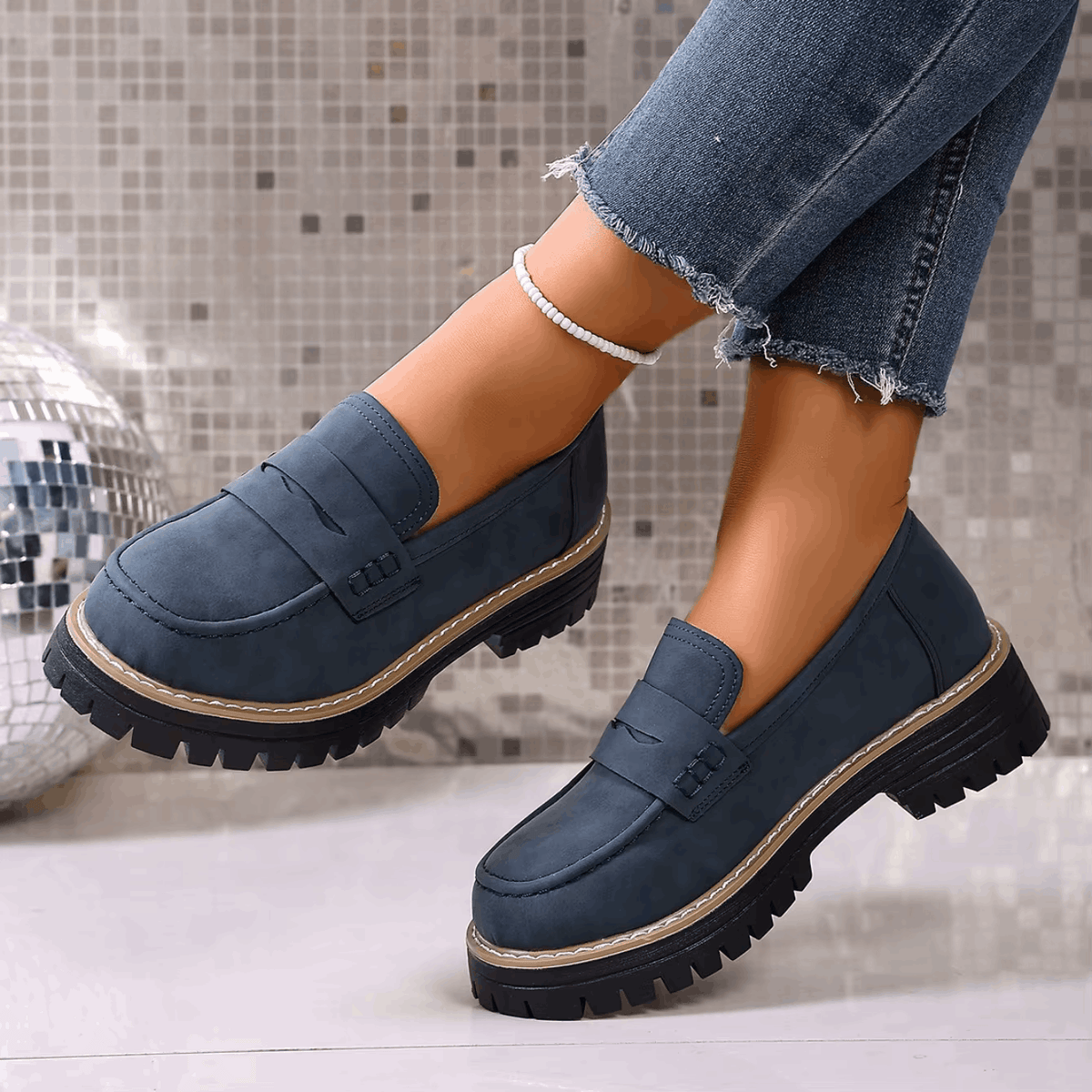 Valérie | Mocassins à semelle crantée