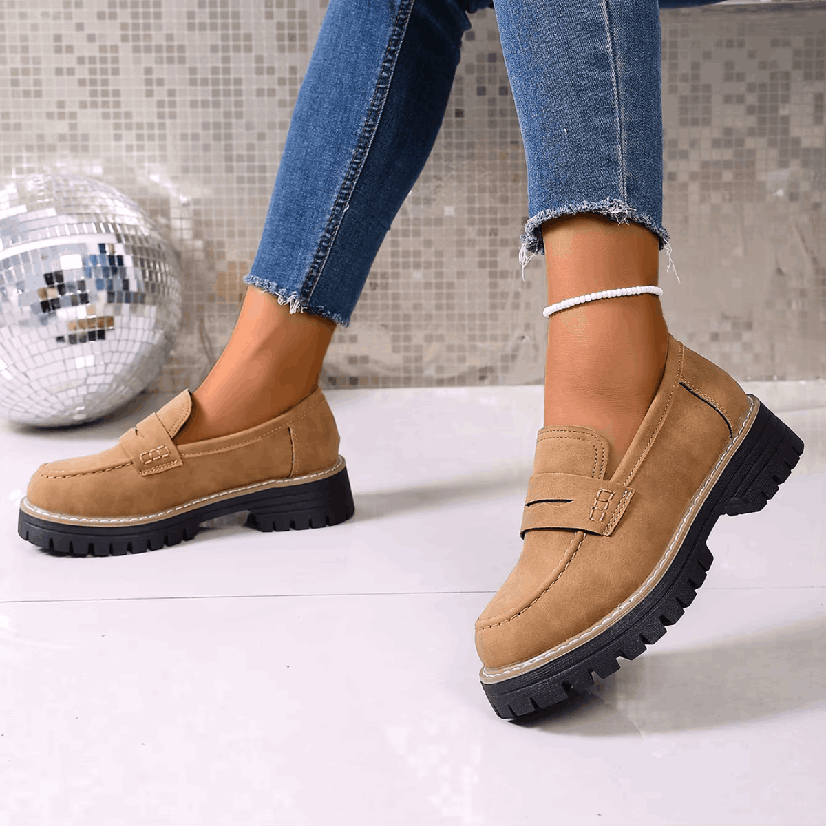 Valérie | Mocassins à semelle crantée