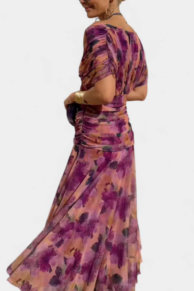 Freya - Robe Florale Viscose Évasée