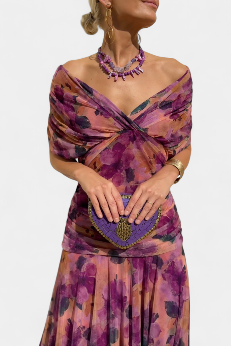 Freya - Robe Florale Viscose Évasée