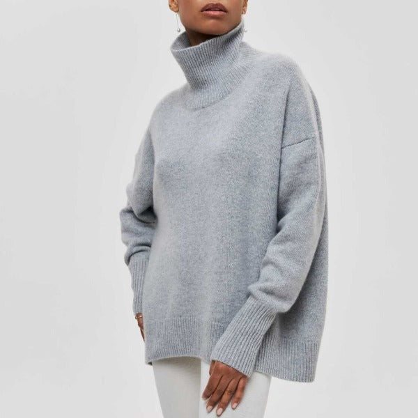 Mylène | Pull Col Roulé Oversize En Coton