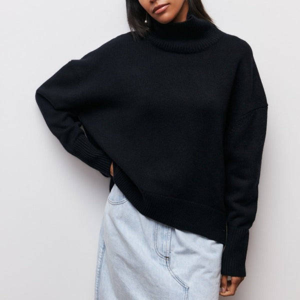 Mylène | Pull Col Roulé Oversize En Coton