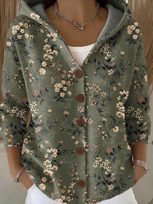 Paloma | Veste en Maille Imprimée avec Capuche