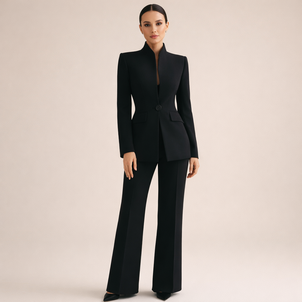 Élisabeth | Tailleur-pantalon à jambe large