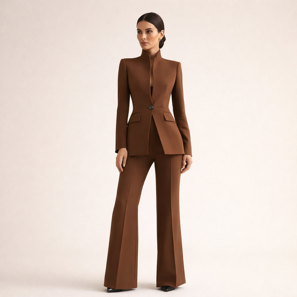 Élisabeth | Tailleur-pantalon à jambe large