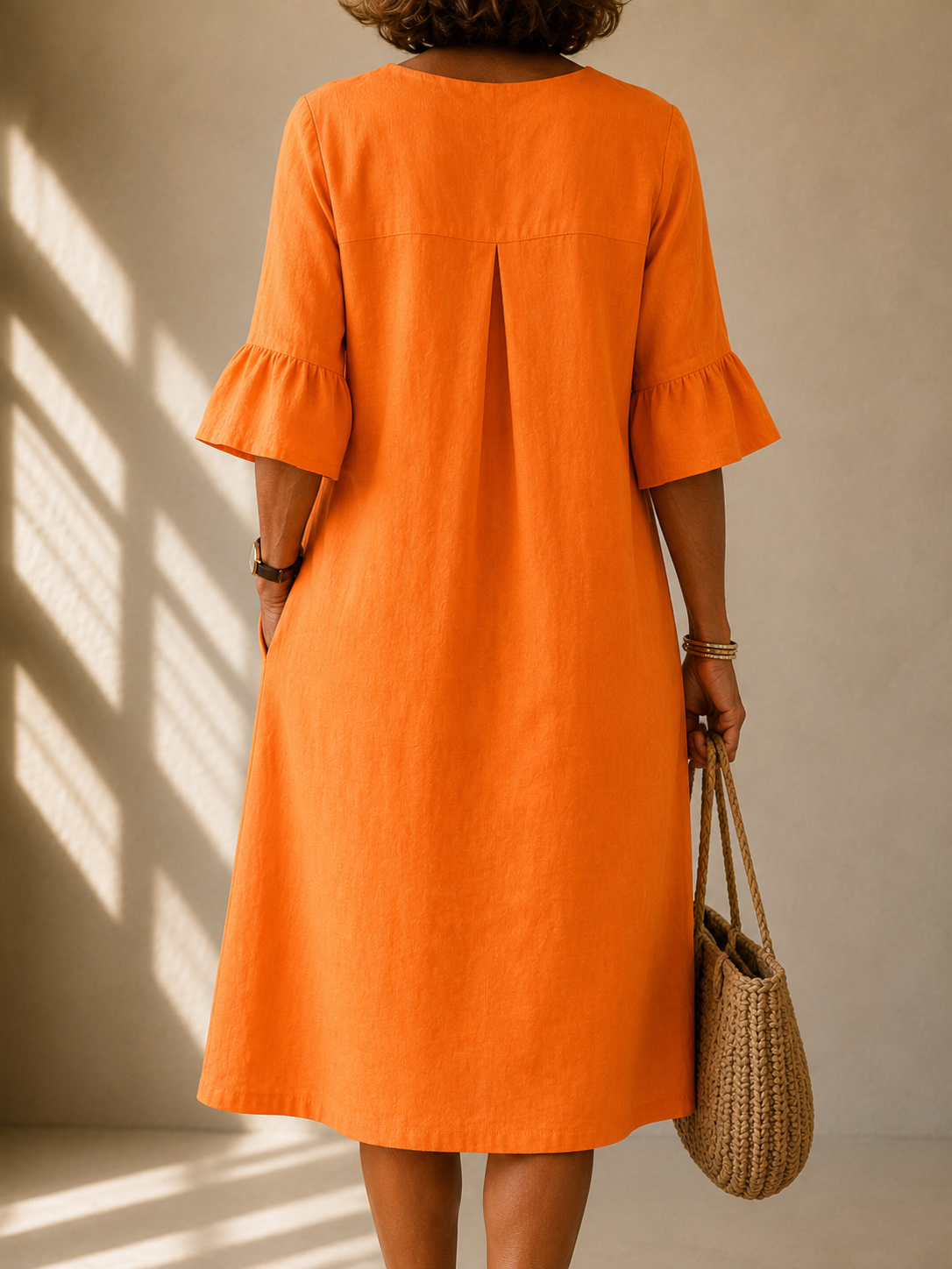 Sylvie | Robe Boutonnée Col V