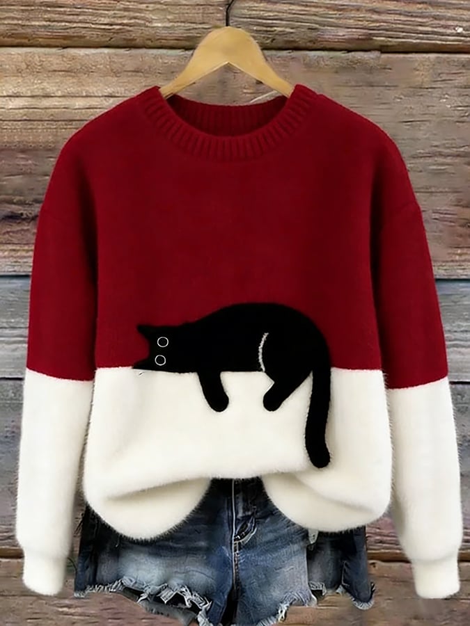 PCP | Pull Oversize Élégant avec Chat Armelle