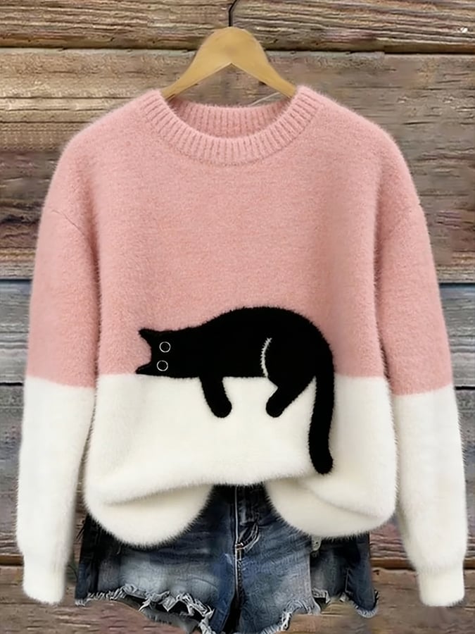 PCP | Pull Oversize Élégant avec Chat Armelle