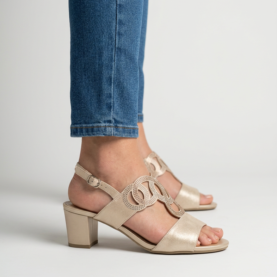 Marine | Sandales Confort Femme à Talon
