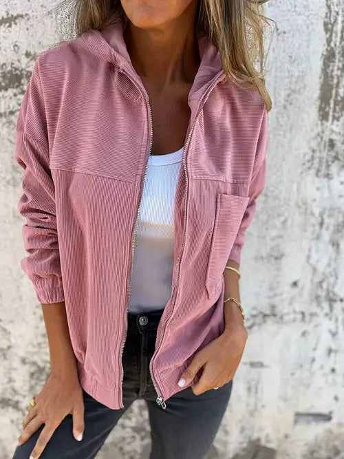 Veste Décontractée En Velours Côtelé