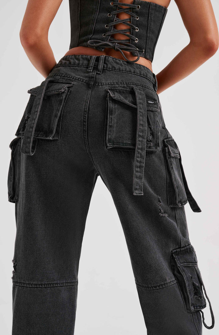 Brooklyn – Pantalon Cargo en Denim Premium