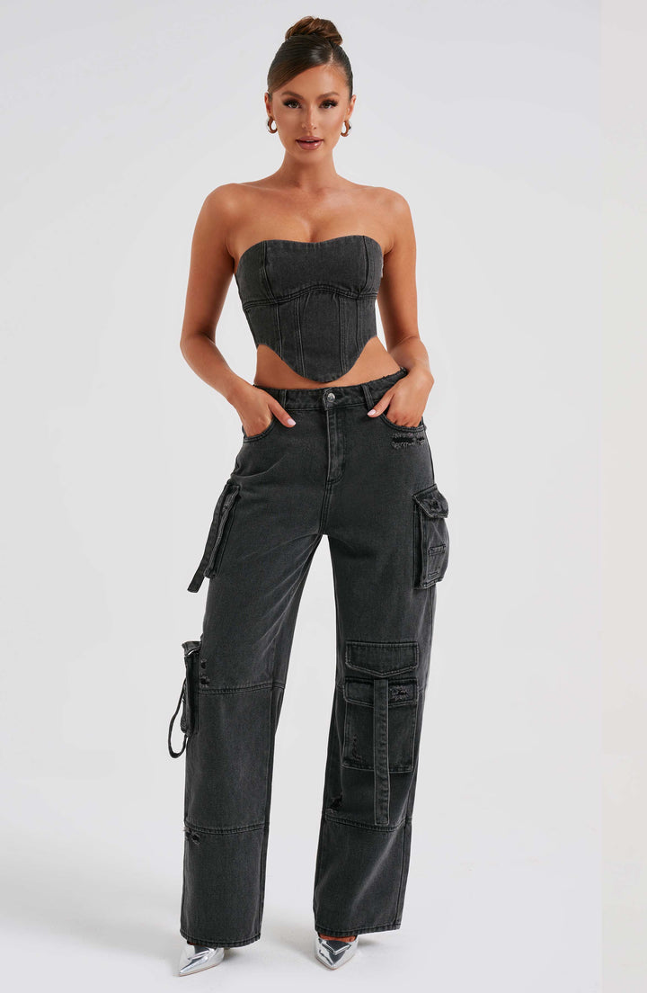 Brooklyn – Pantalon Cargo en Denim Premium