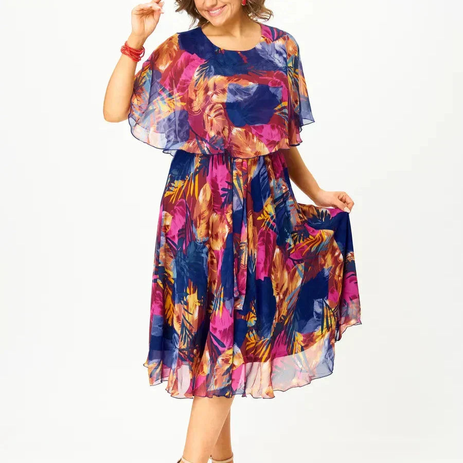Alice - Robe Chiffon Élégante d'Été