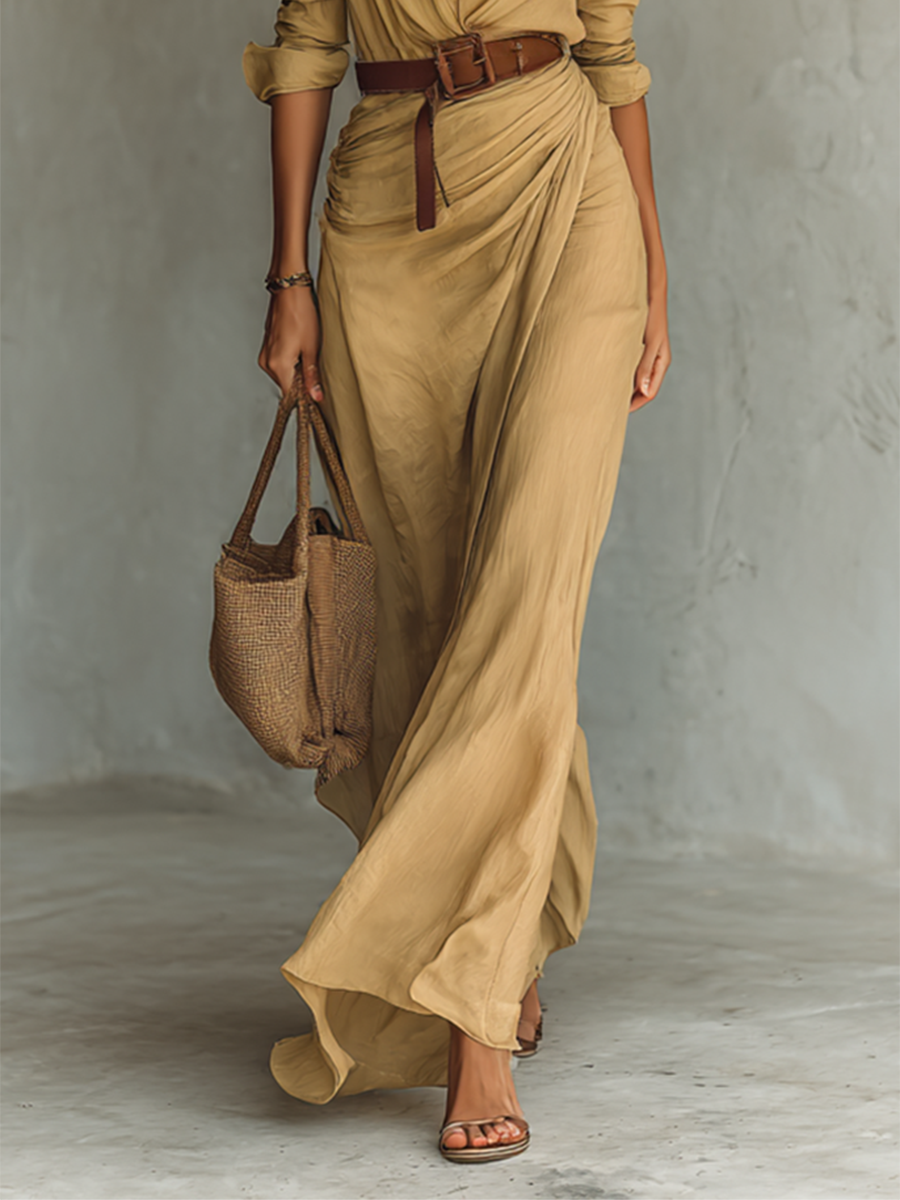 PCP | Robe Maxi avec Col Revers Valente