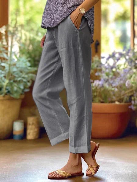 Dolce – Pantalon d'Été Fluide Aspect Lin