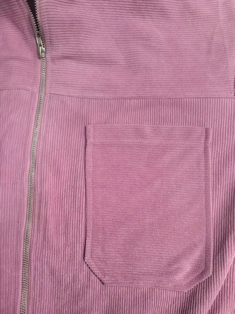 Veste Décontractée En Velours Côtelé