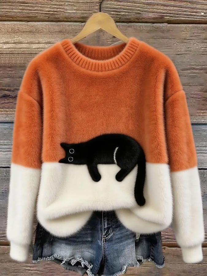 PCP | Pull Oversize Élégant avec Chat Armelle