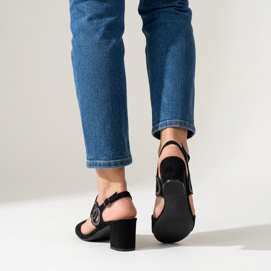Marine | Sandales Confort Femme à Talon