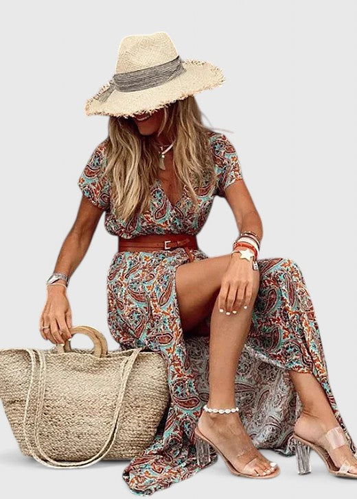 Lorraine | Robe Maxi Boho Élégante